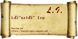 László Iza névjegykártya