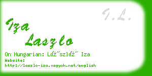 iza laszlo business card
